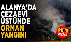 Alanya’da cezaevi üstünde orman yangını