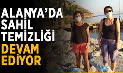 Alanya’da sahil temizliği devam ediyor