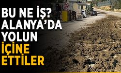 Bu ne iş? Alanya’da yolun içine ettiler