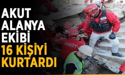 AKUT Alanya ekibi 16 kişiyi kurtardı