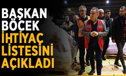Başkan Böcek acil ihtiyaç listesini açıkladı