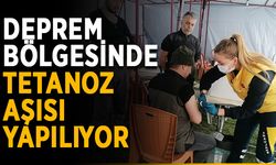 Deprem bölgesinde tetanoz aşısı yapılıyor