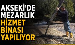 Akseki’de mezarlık hizmet binası yapılıyor