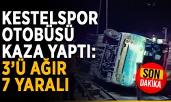 Alanya Kestelspor otobüsü kaza yaptı