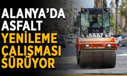 Alanya’da asfalt yenileme çalışması sürüyor