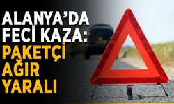 Alanya’da feci kaza: Paketçi ağır yaralı