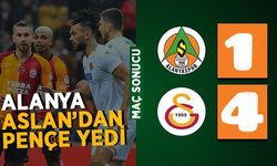 Alanyaspor Galatasaray’a farklı yenildi 1- 4
