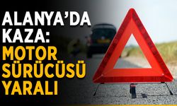 Alanya’da kaza: Motor sürücüsü yaralı