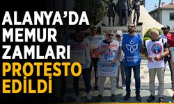 Alanya’da memur zamları protesto edildi