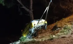Alanya'da otomobil şarampole yuvarlandı: 1 yaralı