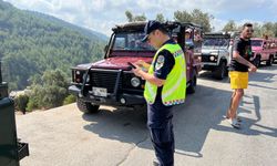 Alanya'da safari araçları denetimden geçti