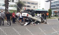 SON DAKİKA! Alanya’da kamyonet takla attı