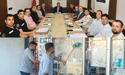 Maç öncesi güvenlik önlemi ve temizlik çalışması