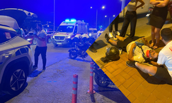 Alanya'da kurye kaza yapıp hastanelik oldu