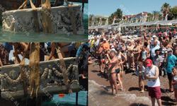Alanya'da çıkarılan dev lahit, yine gündem oldu