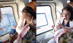 Alanya semalarında aşk! FlyMe ile sürpriz evlilik teklifine "Evet" yanıtı