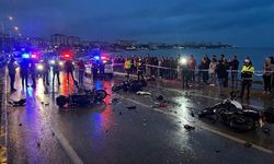 Konaklı'da kabus gibi dakikalar: Motosikletler yola savruldu!