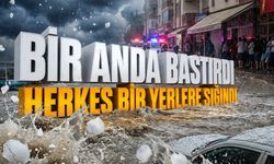Alanya’da doğa alarma geçti: Önce dolu vurdu, sonra yollar göle döndü!