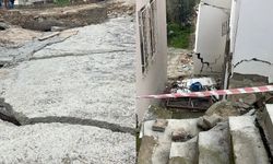 Alanya’da korkutan çatırtı! Evler boşaltıldı, yol çöktü