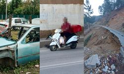 Alanya’da yol çöktü, fırtına kapıda, sokaklar karıştı