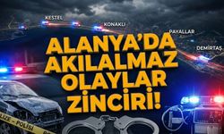 Alanya’da her yerde olay var! Duvara çarpan otomobil, int*har girişimi, kelepçelenen firari!