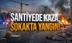 Alanya ve yolunda hareketli saatler: Şantiyede kaza, sokakta yangın!