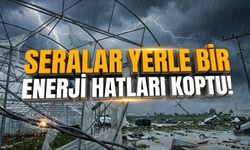 Antalya’da dev hortum: Seralar yerle bir, enerji hatları koptu!