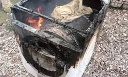 Alanya’da çamaşır makinesi alev aldı