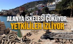 Alanya İskelesi çöküyor, yetkililer izliyor