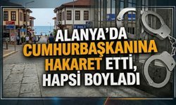 Alanya'da Cumhurbaşkanına hakaret etti, hapsi boyladı