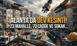 Alanya’da dev kesinti! 23 mahalle, 70 cadde ve sokak…