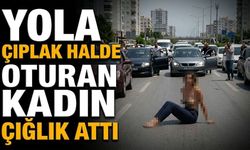 Yola çıplak halde oturan kadın çığlık attı
