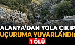 Alanya’dan yola çıkıp uçuruma yuvarlandı: 1 ölü