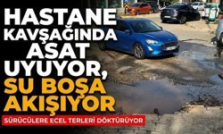 Hastane kavşağında skandal: ASAT uyuyor, su boşa akıyor