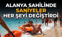 Alanya sahilinde saniyeler her şeyi değiştirdi