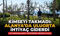 Kimseyi takmadı: Alanya’da uluorta ihtiyaç giderdi