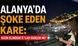 Alanya’da şoke eden kare: Küçük kızın elindeki s*lah gerçek mi?