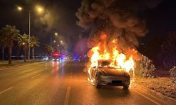 Alanya’da elektrikli araç alev topuna döndü
