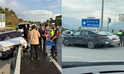 Alanya’da biri bariyere saplandı, diğeri kavşakta çarpıştı