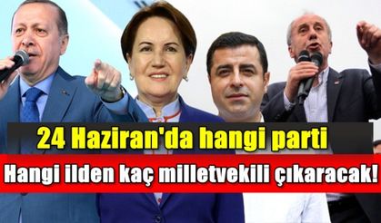 24 Haziran'da hangi parti, hangi ilde, kaç milletvekili çıkarıyor? İşte son anket