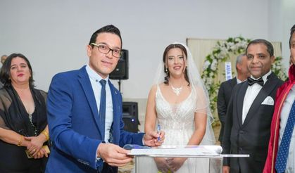 Alanya’da bol şahitli düğünle, mutluluğa 'Evet' dediler