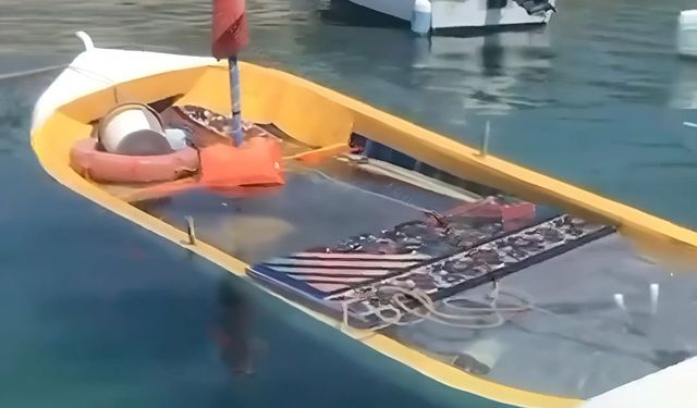 Alanya Yat Limanı’nda balıkçı teknesi battı