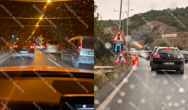 Alanya’da tüneller kilit! Sürücülere saç baş yoldurdular