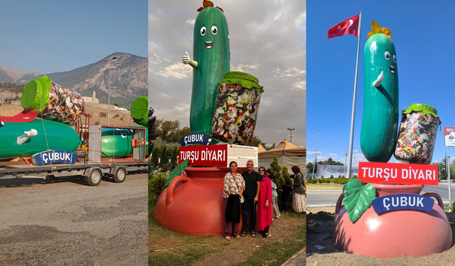 Ankara'ya Alanya'dan sürpriz: 8 metrelik salatalıklar başkenti fethetti!
