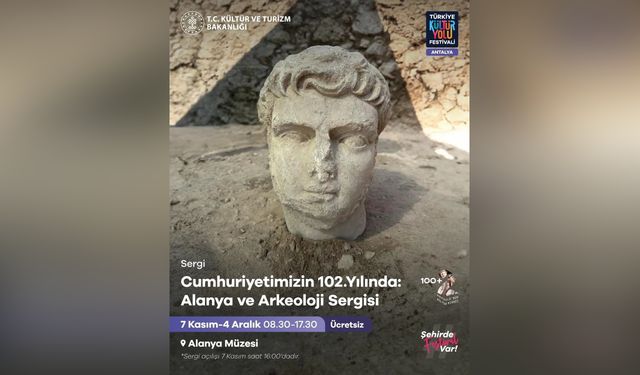 Alanya'da Cumhuriyetin 102. yılına özel sergi açıldı