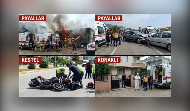 Alanya'da neler oluyor? 1’i ağır tam 10 yaralı, yangın ve kazalar…
