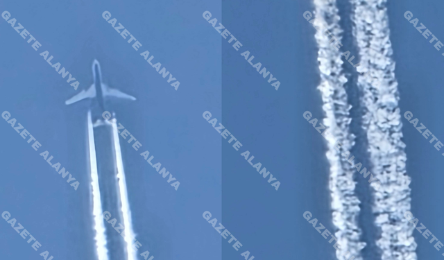 Alanya halkı endişeli! O beyaz izler "Chemtrail" mi? Vatandaş: "Bizi zehirlediler"