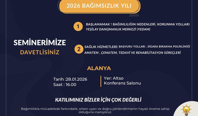 Bağımlılıkla mücadele semineri düzenleniyor