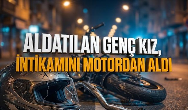 Aldatılan genç kız, intikamını motordan aldı