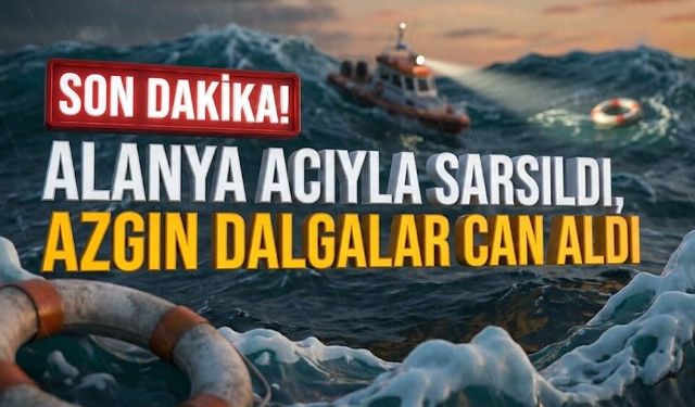 Alanya bu acıyla sarsıldı! Azgın dalgalar canından etti